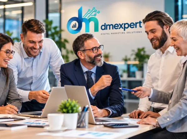 Collaborative Digital Marketing Team Meeting